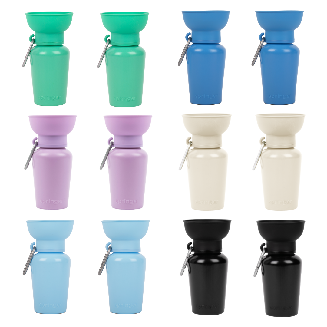 20oz Flip Dog Travel Water Bottle Mixed Case - 6 Colors (Case of 12)