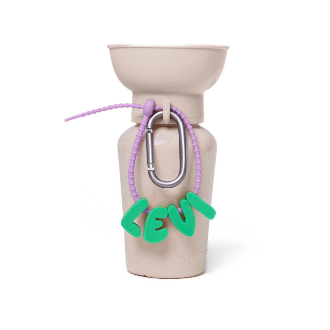 Silicone Dog Charms by Letter/Symbol/Strap Lilac (Pack of 5)