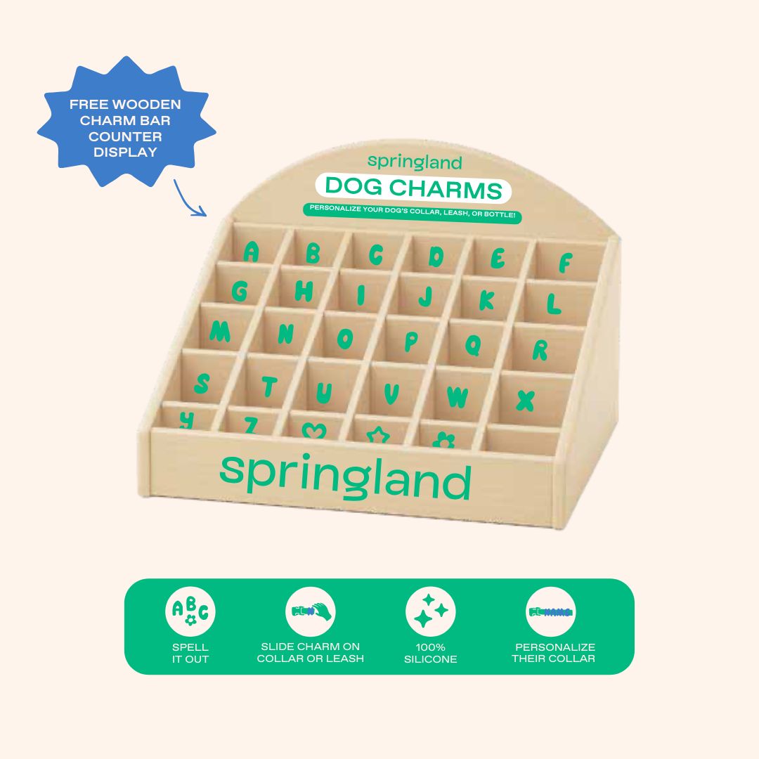 Silicone Dog Charms Complete Set, Custom Collars + Leashes