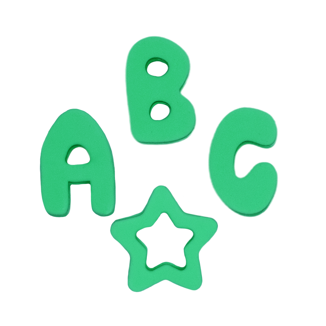 Silicone Dog Charms by Letter/Symbol/Strap Green (Pack of 5)