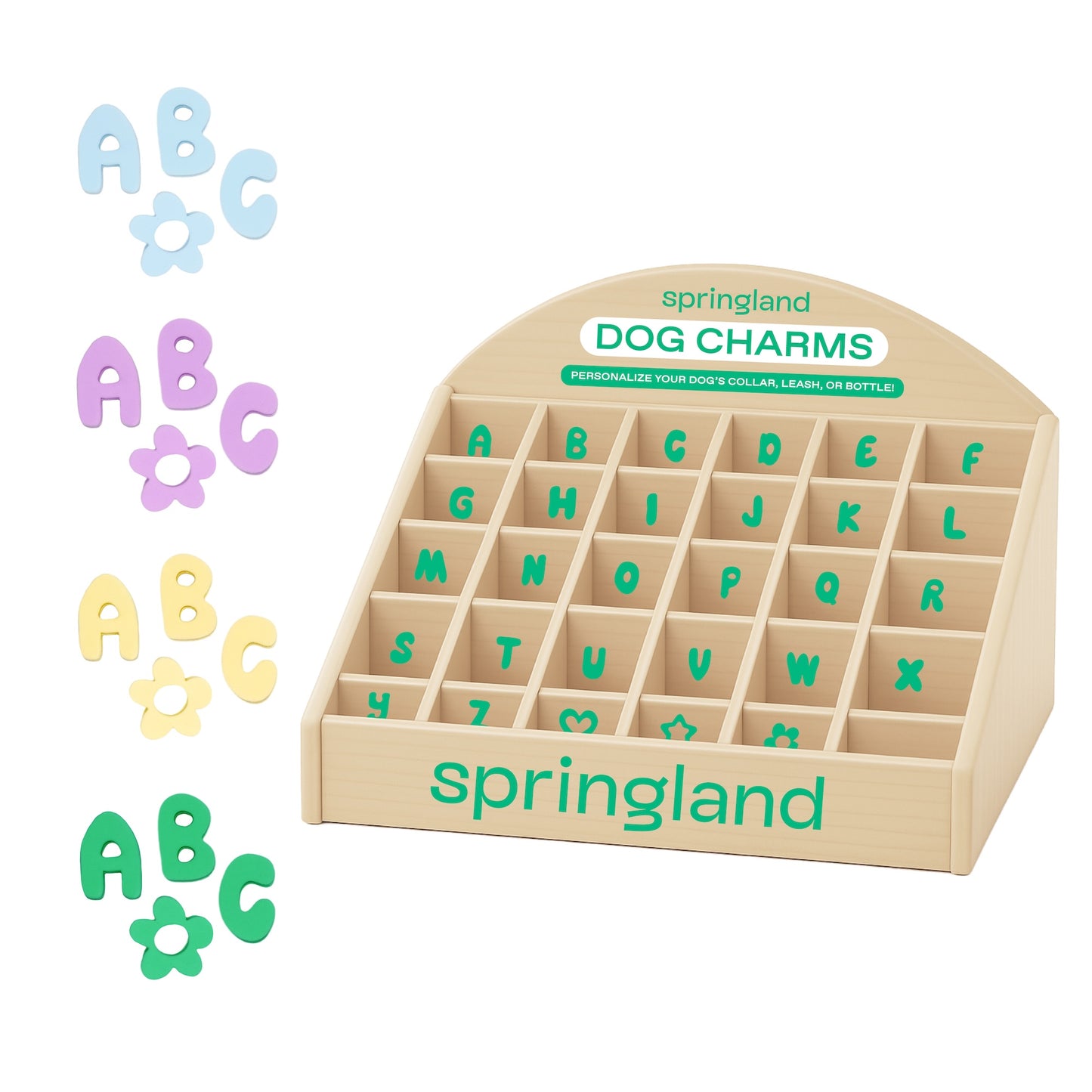 Silicone Dog Charms and Counter Retail Display