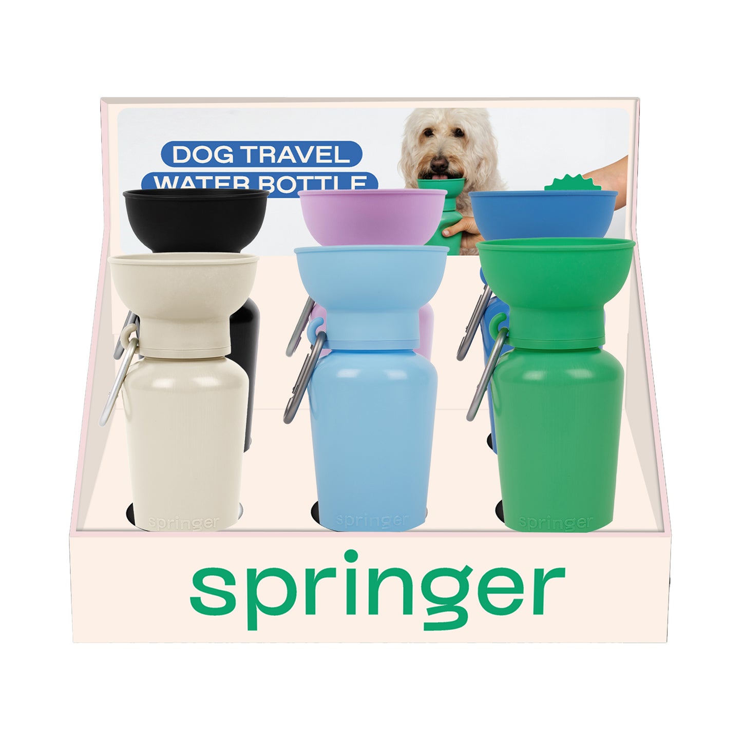 Counter Display for 20oz Flip Dog Travel Bottle