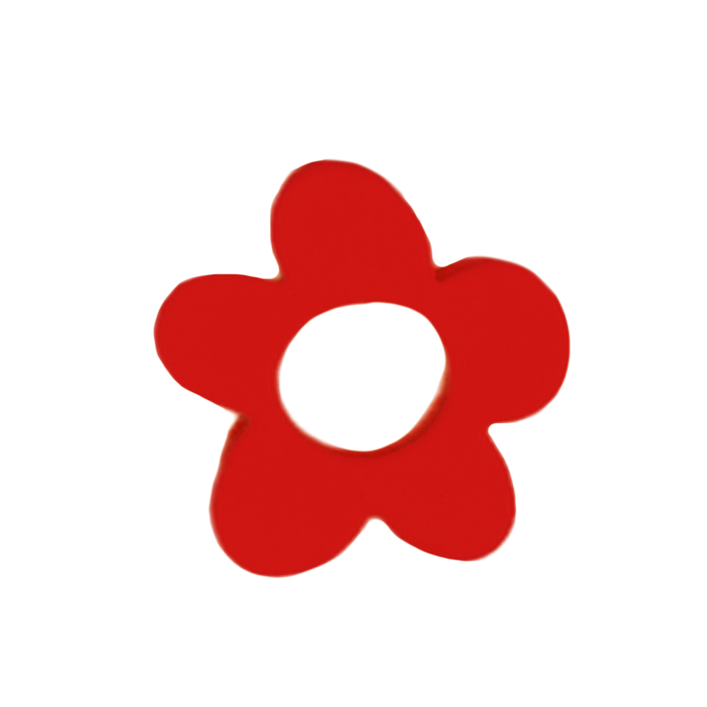Silicone Dog Charms Cherry Red — Flower