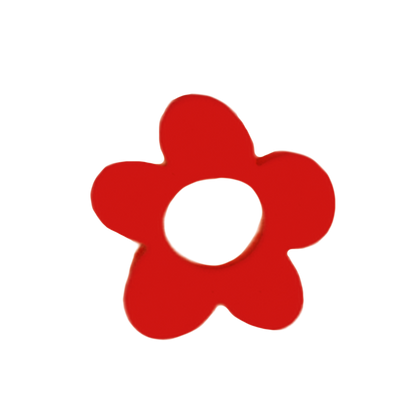 Silicone Dog Charms Cherry Red — Flower