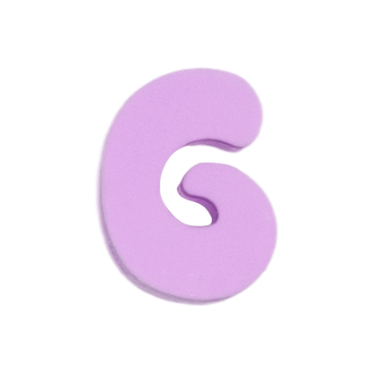 Silicone Dog Charms by Letter/Symbol/Strap Lilac (Pack of 5)