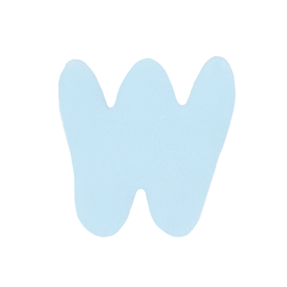 Silicone Dog Charms by Letter/Symbol/Strap Sky Blue (Pack of 5)