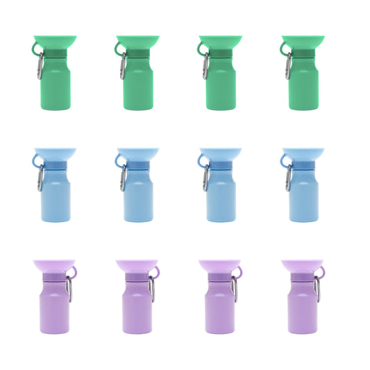 15oz Mini Dog Water Travel Bottle Mixed Case (Case of 12)